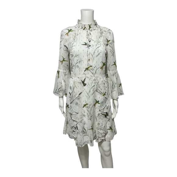 NWT TED BAKER ANDRAY Fortune Layered Ruffle Mint Dress Zs 4 - Picture 6 of 10